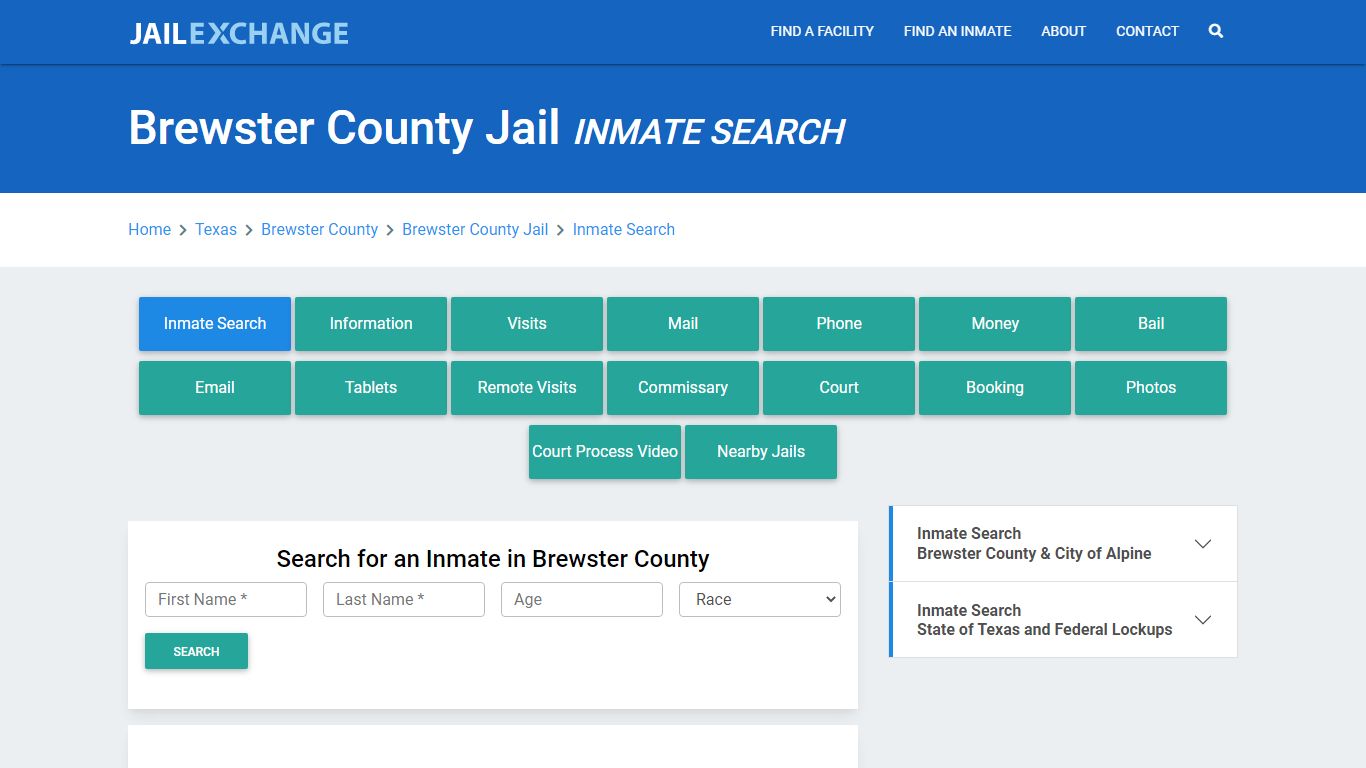 Brewster County Jail, TX Inmate Search: Roster & Mugshots