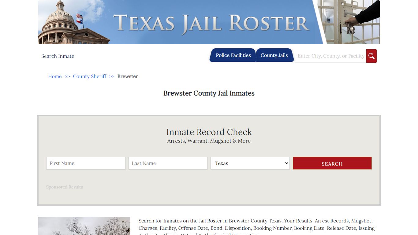 Brewster County Jail Inmates - Jail Roster Search